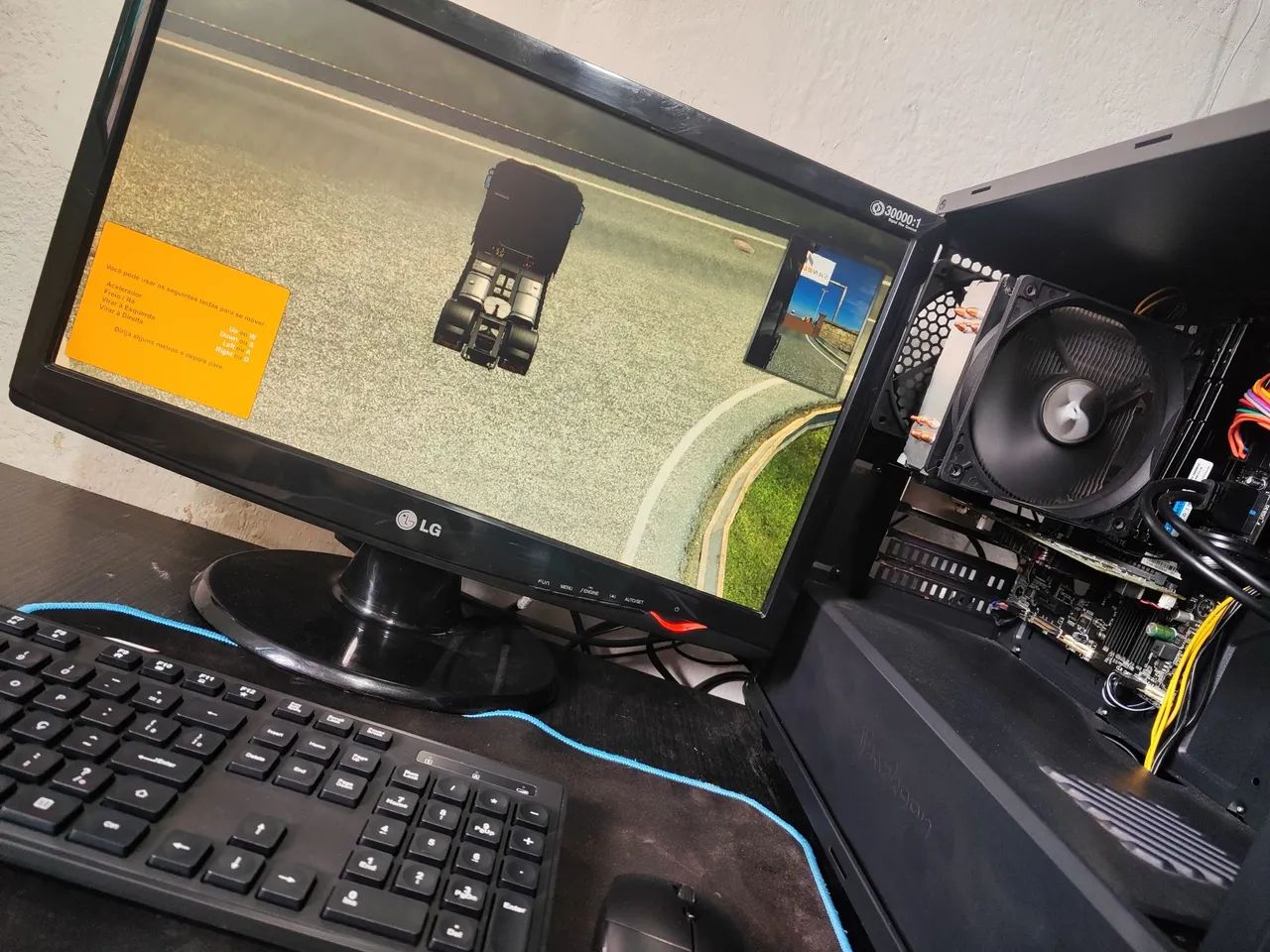 C Gamer I5 Aircooler 8GB SSD/HD HD7000 Led 20" Teclado/Mouse Sem Fio Troco - Foto 3