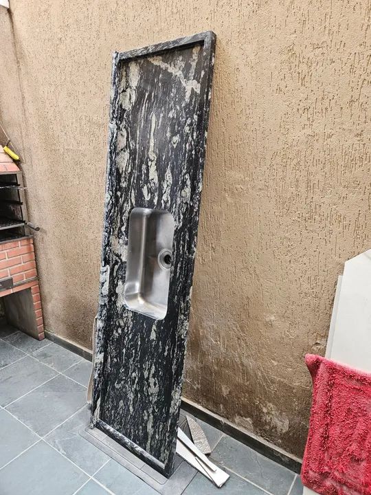 Pia de Granito Preto com Cuba - Foto 4