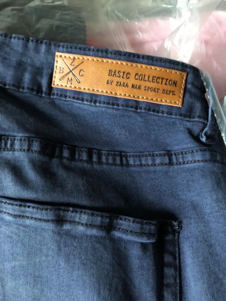 Calça Sarja Zara Azul Marinho - Foto 3