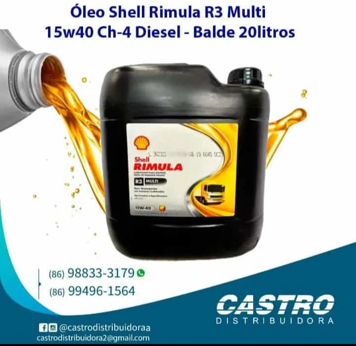 Óleo Shell Rimula R3 Multi 15w40 Ch-4 Diesel - Balde 20 Litros