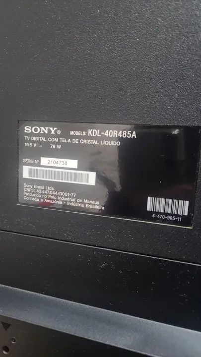 TV Sony Bravia Cristal Líquido 40' - retirada de peças (Leia descrição) - Foto 3