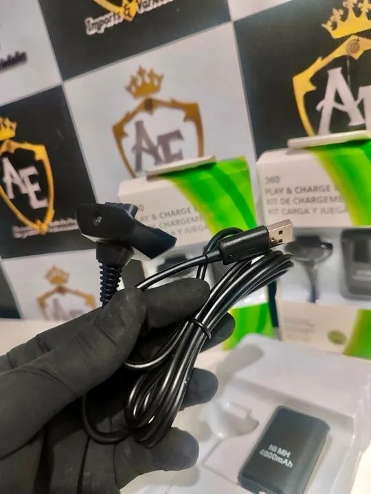 Kit Carregador Xbox 360 bateria + cabo  - Foto 2