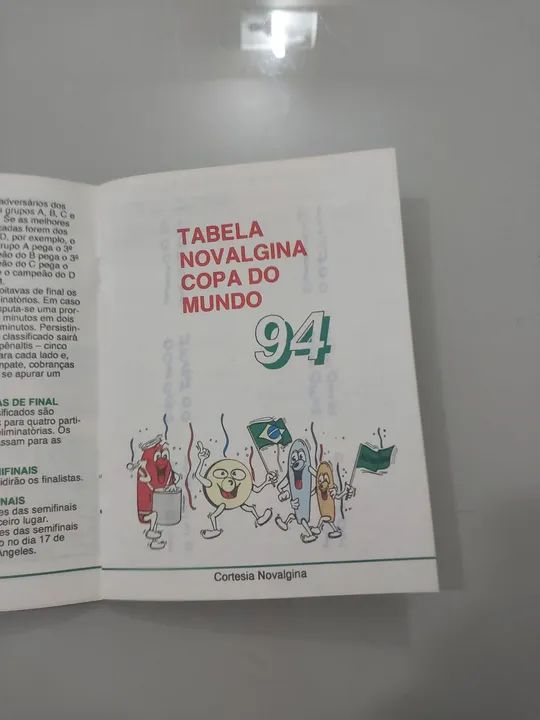 Tabela Oficial de Resultados da Copa do Mundo 94. Raridade.  - Foto 4