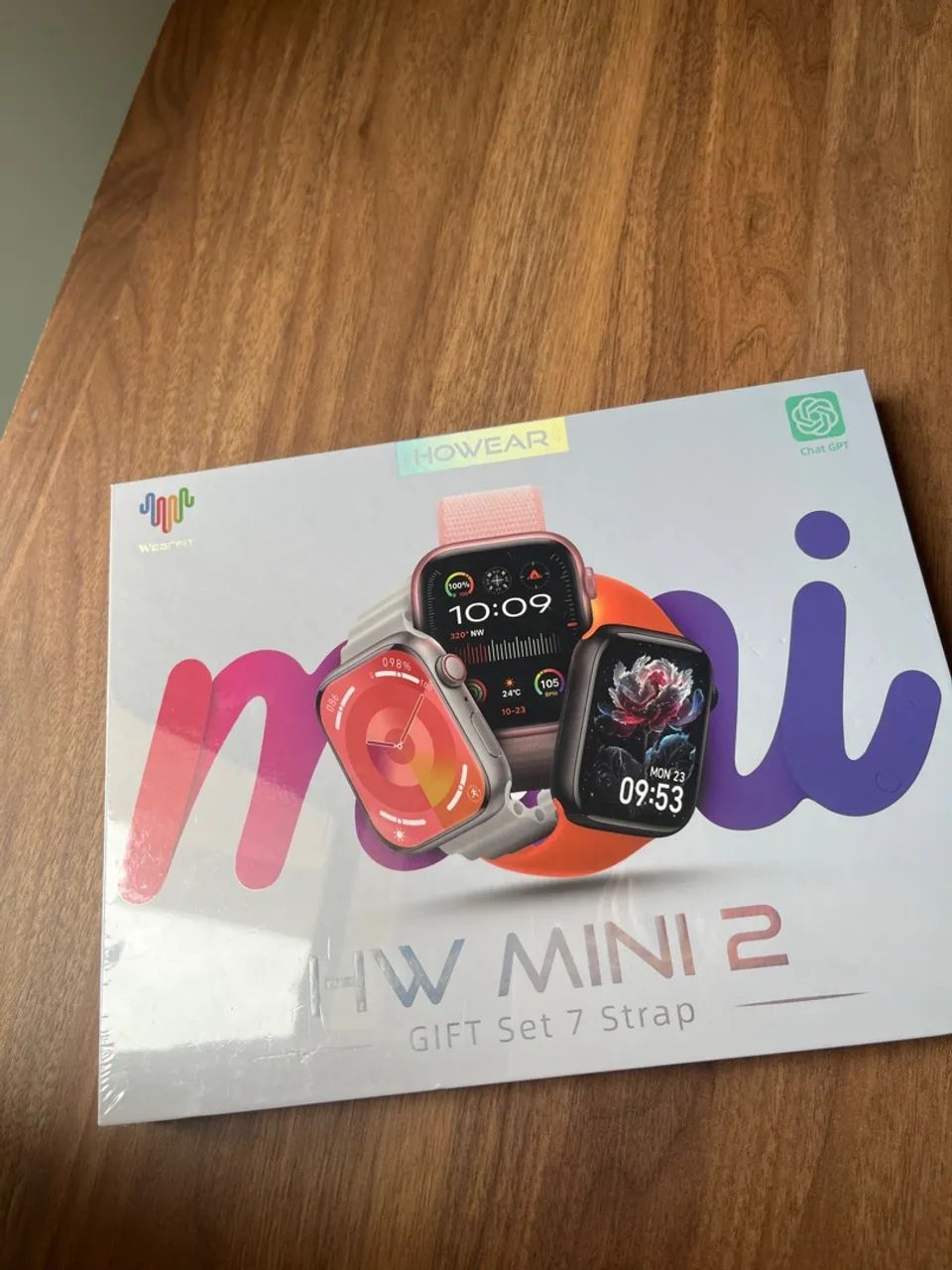 Smartwatch HW Mini 2 -  Kit com 7 pulseiras