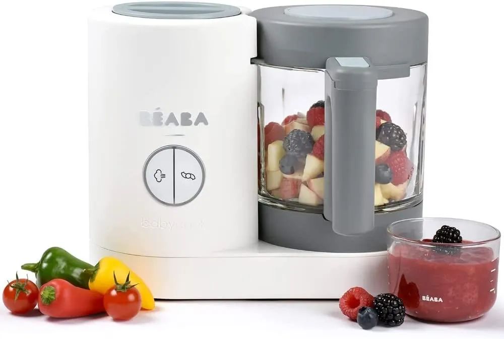 NOVO Béaba Babycook Neo Processador de Alimentos Cozimento a Vapor Cinza/branco - Foto 2
