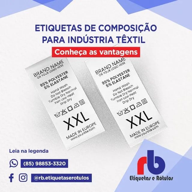 Fabricação de Etiquetas de Composição - Foto 4