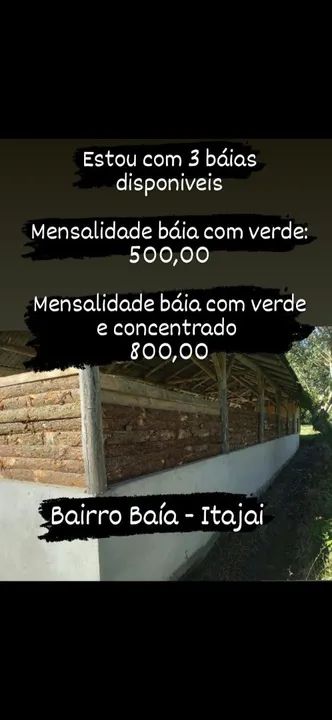 Aluguel de báias pra cavalo em itajai sc