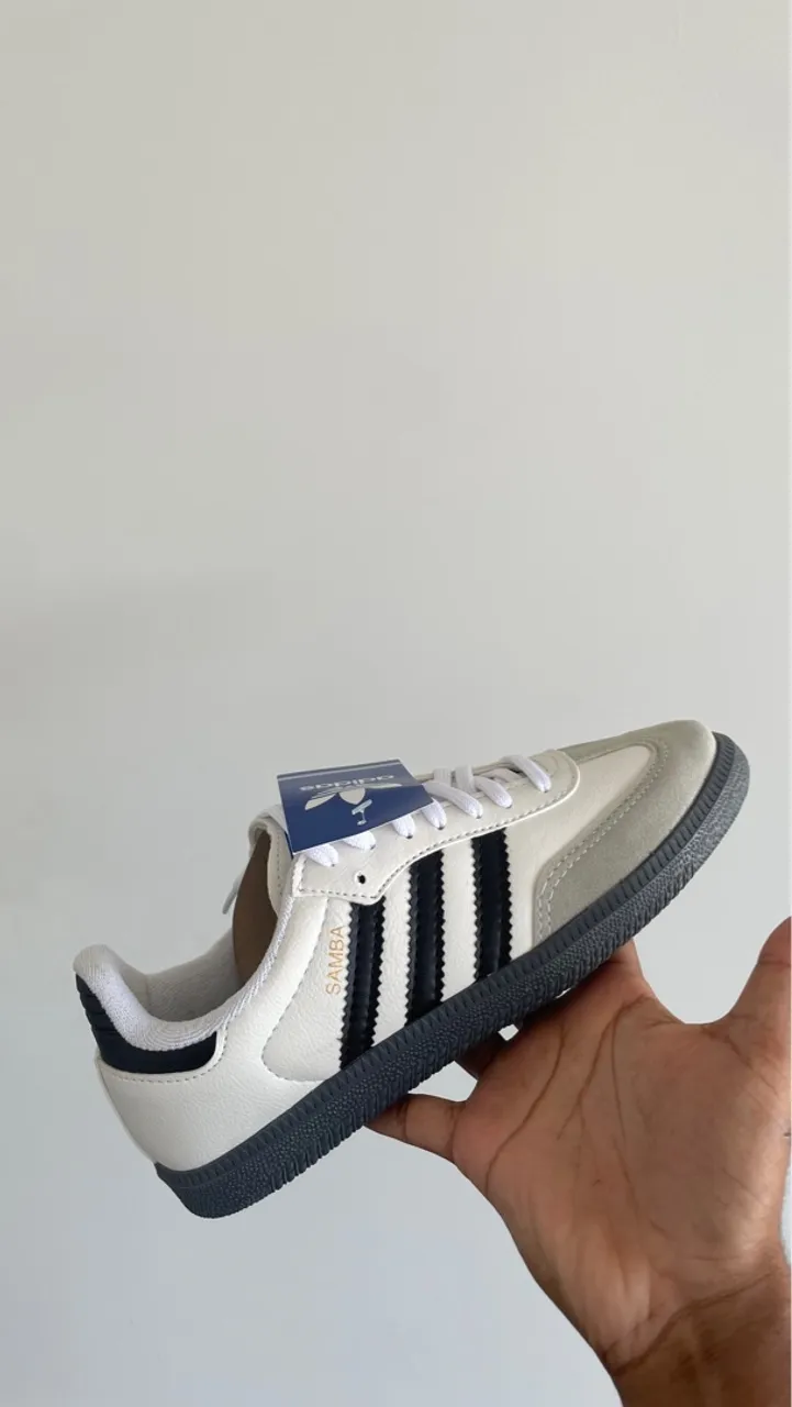 Adidas Samba Branco com Detalhes em Preto
