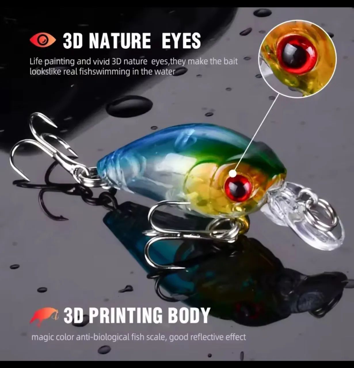 Iscas Artificiais de Pesca - crazy crankbait - Foto 3