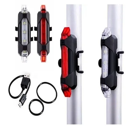 Luz Traseira Recarregável para Bike - cor Vermelho ou Branco
