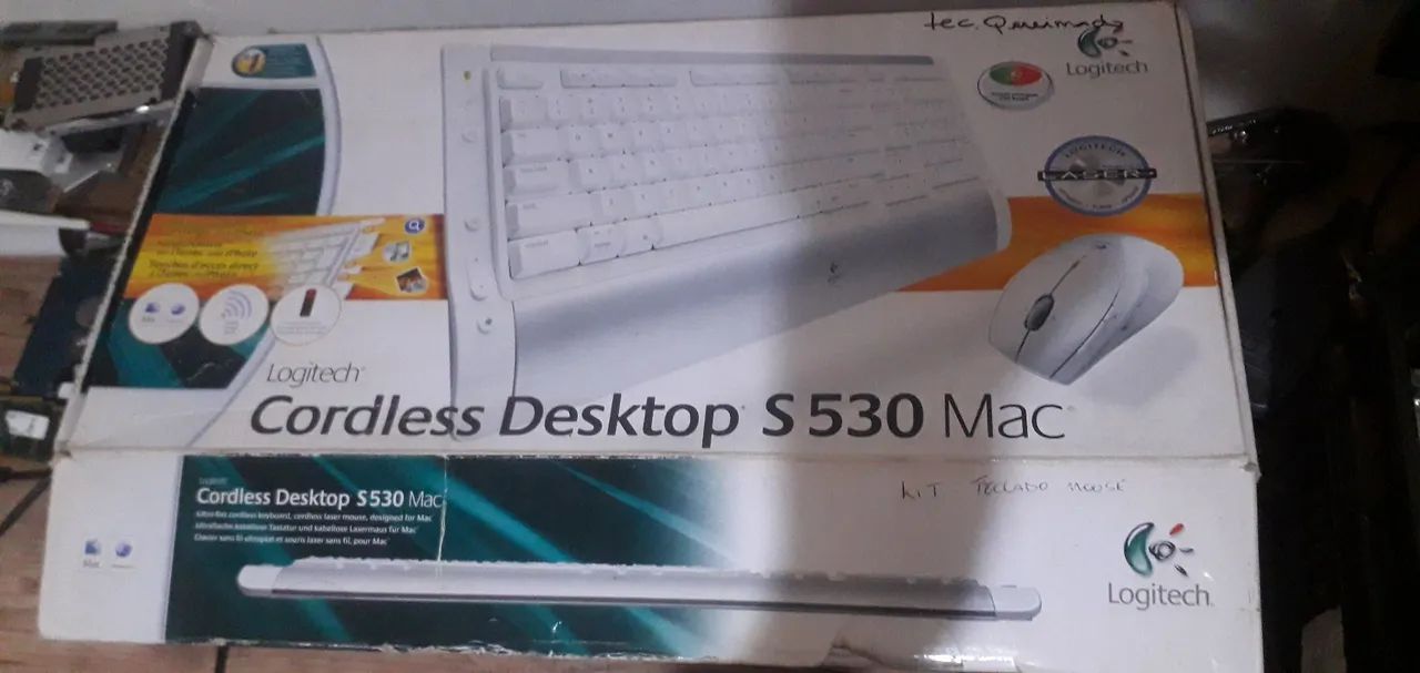 Kit Teclado e Mouse Logitech Cordless Desktop S530 Mac