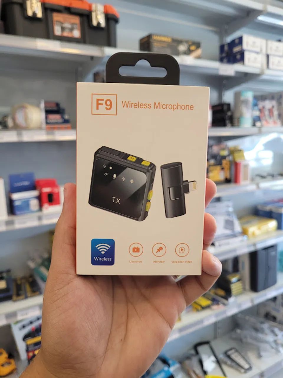 Microfone de lapela F9 clip Lukton para Iphone