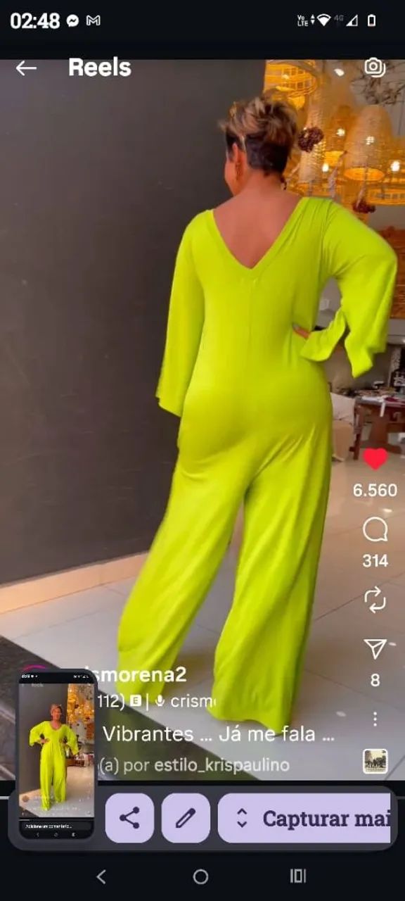 MACACÃO MANGA KIMONO - CRIS MORENA  - Foto 3