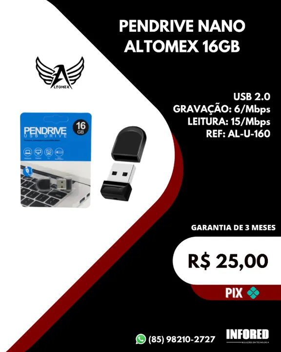 Pendrive nano Altomex 16GB AL-U-160