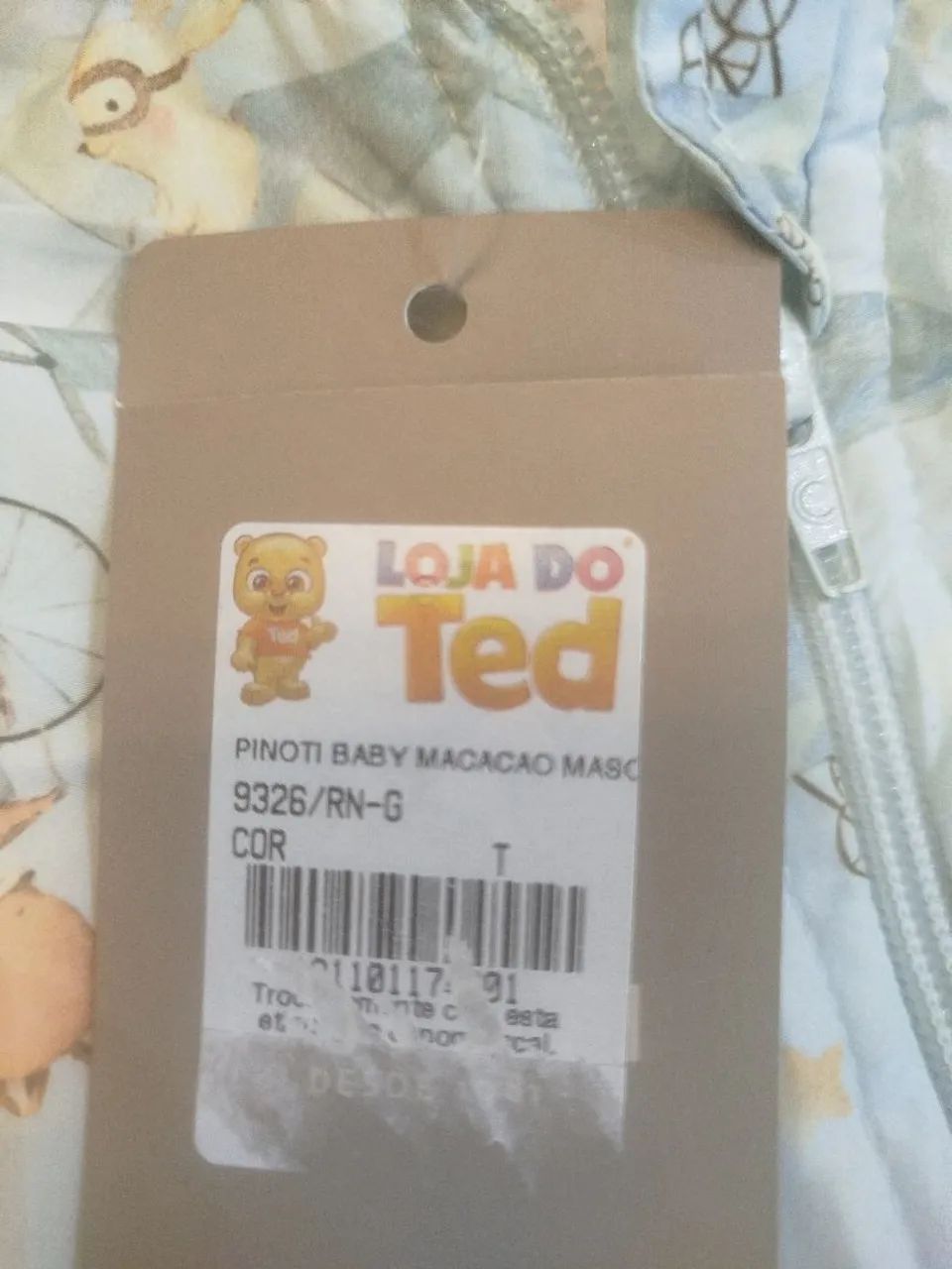 Macacão Infantil Azul com Capuz e Estampa Fofa - Foto 3