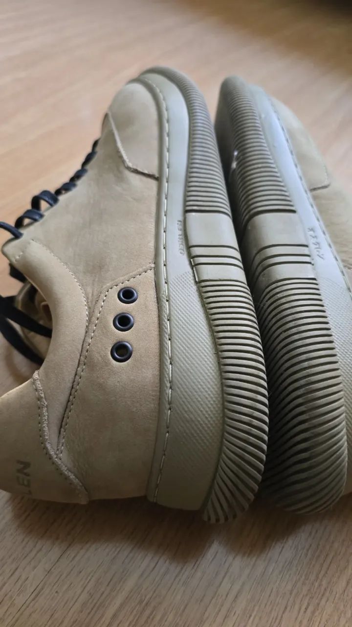 Tênis Osklen Hybrid Laces Nobuck Monochromatic Masculino - Cáqui - Foto 3
