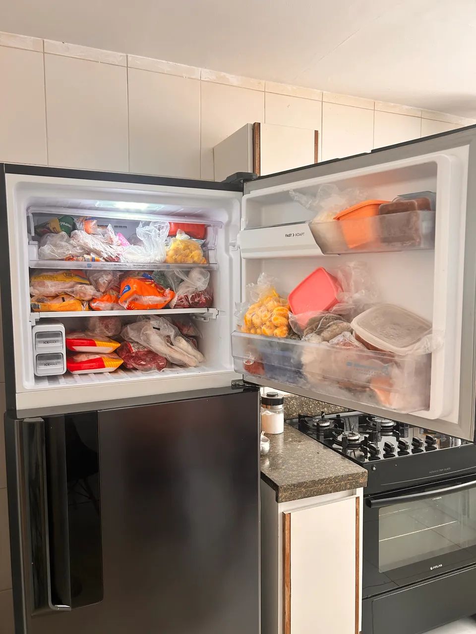 Geladeira Electrolux Frost Free Inverter 431L AutoSense Duplex Cor Black Inox Look  - Foto 5