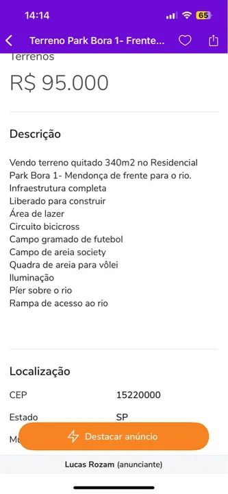 Terreno em condomínio fechado com área verde - Foto 2