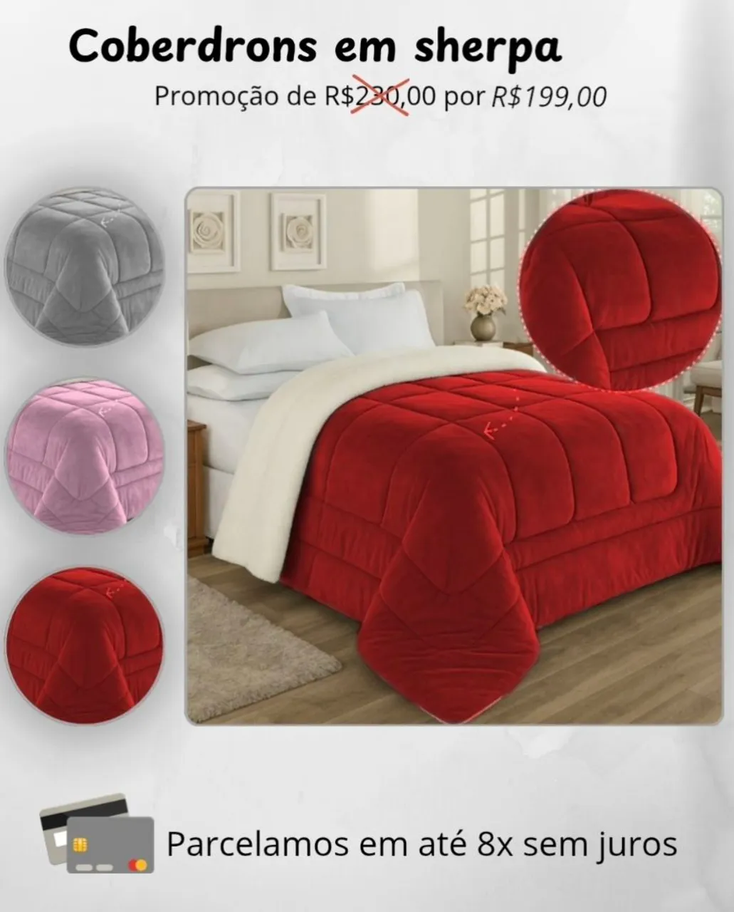 Coberdrom Sherpa em Promoção! Conforto e Qualidade!