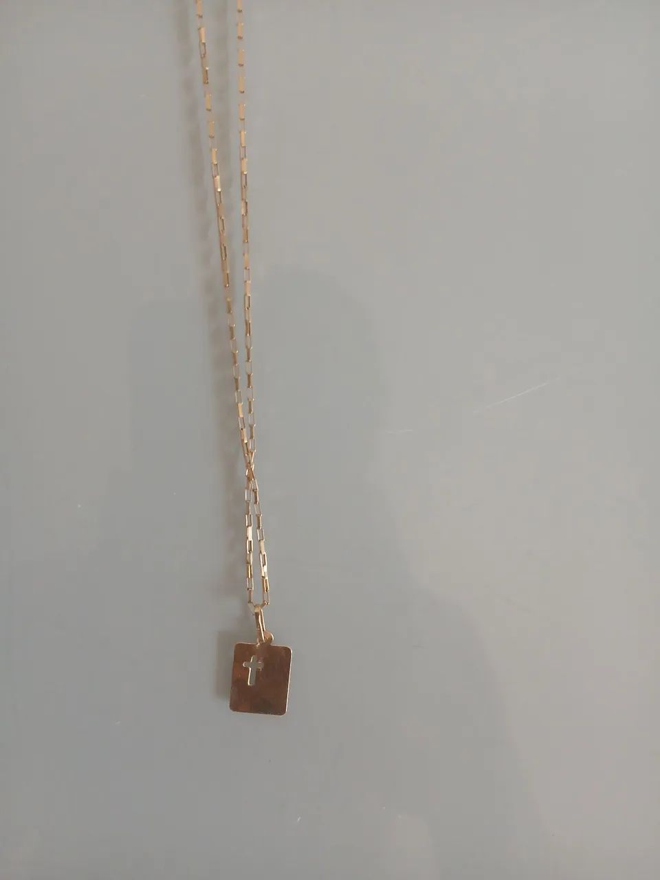 Cordao ouro 18k Dourado com Pingente crucifixo  - Foto 4