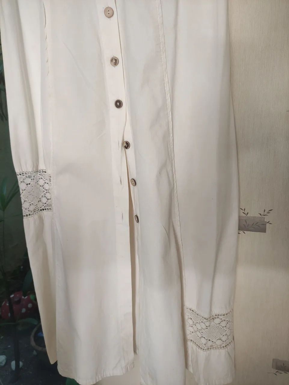 Reserva natural vestido longo algodão com renda gliper 42 - Foto 3