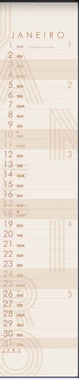 Calendário Vertical - Foto 3