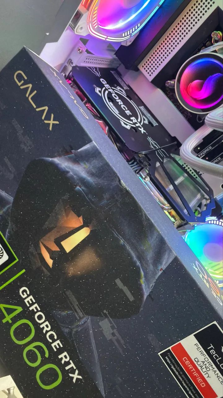 Placa de Vídeo RTX 4060 GALAX 1-click OC - impecável - zero - na caixa