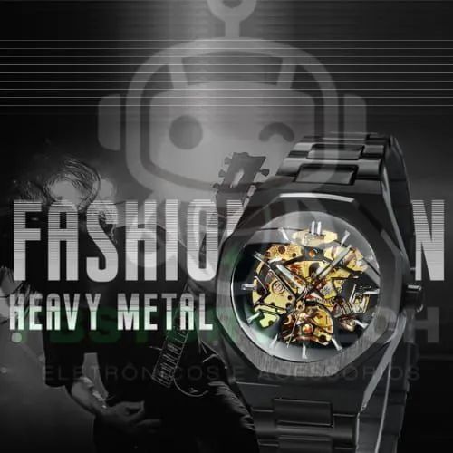 Relógios Esqueleto Heavy Metal Automáticos Originais 