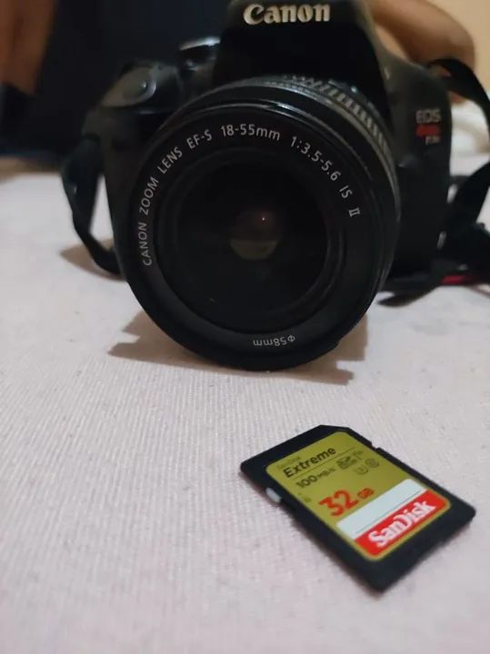 Câmera Canon t3i com cartão SD 32gb