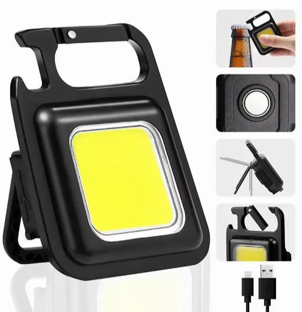 Mini Lanterna Led Recarregável Usb Chaveiro