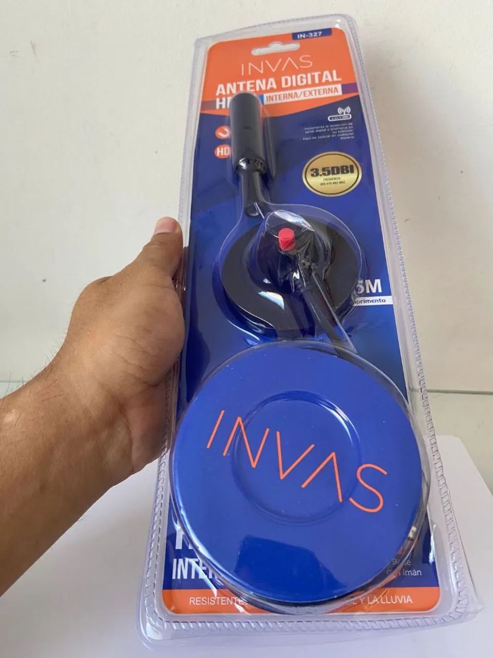 Antena Digital Interna/Externa 5 Metros 3.5DBI Invas IN-327 - Foto 4