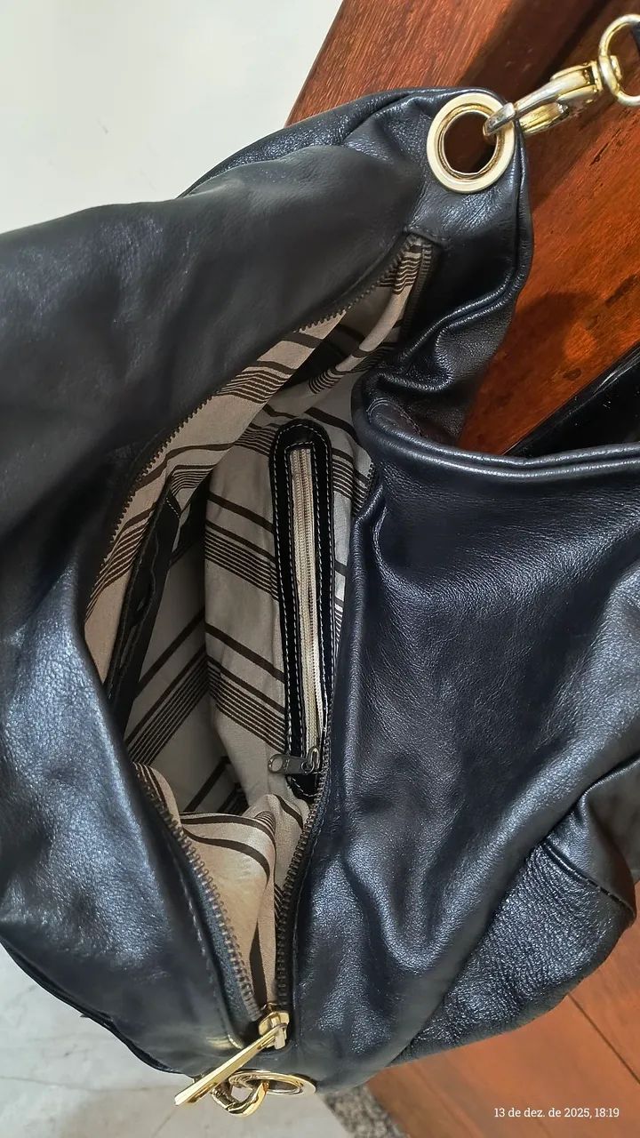 Bolsa Saco Couro legítimo  - Foto 3