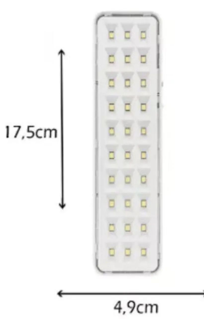 Luminária de Emergência 30 LEDs Super Slim - Foto 2