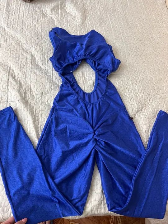 Macacão de academia azul - Tamanho M - novo - Foto 5