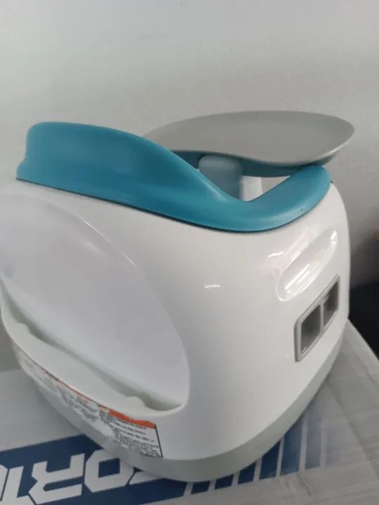 Cadeira de Alimentação Infantil Bumbo - Azul e Branco - Foto 3