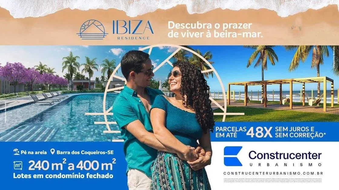Lote à venda no IBIZA BEACH RESIDENCE, CENTRO, Barra dos Coqueiros, SE