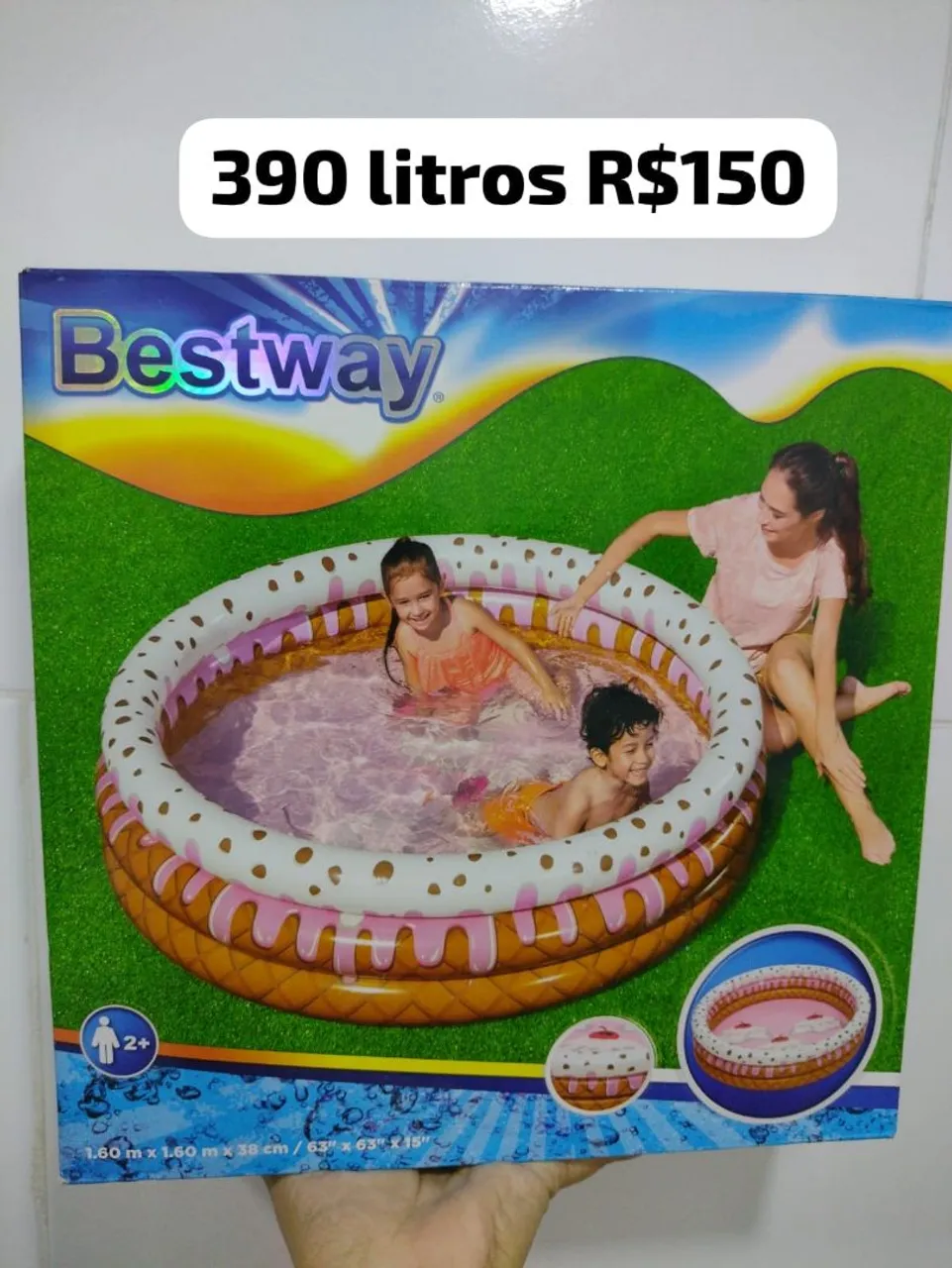 Piscina Inflável Bestway 390 Litros nova