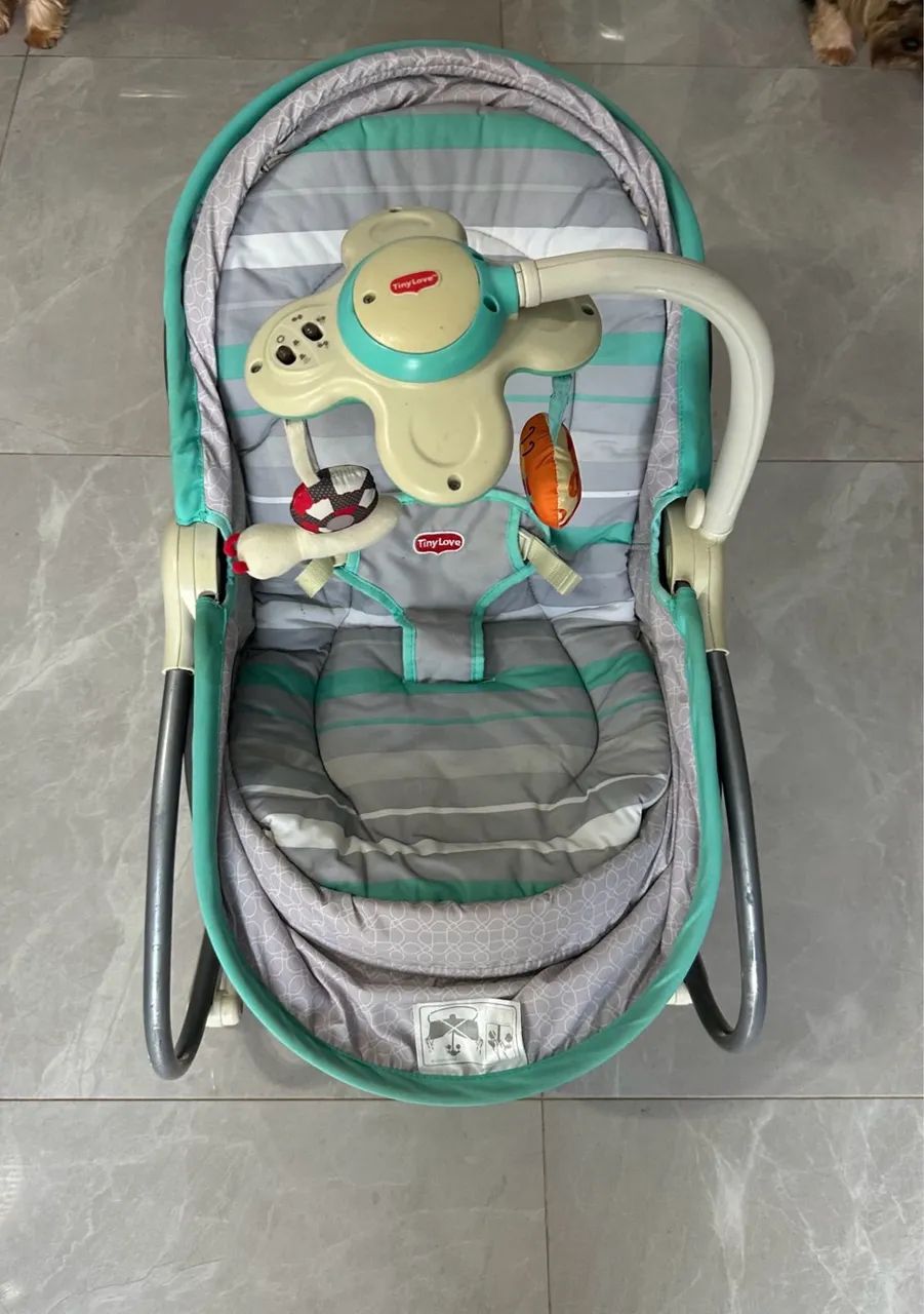 Cadeira de descanso e moisés infantil