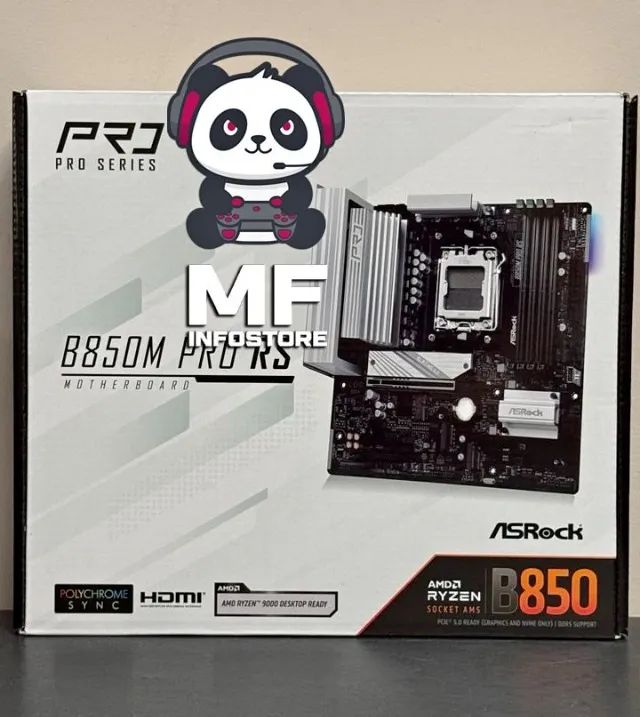 Placa Mãe AM5 B850M Pro RS ASRock - NOVA
