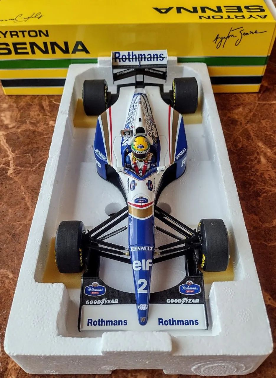 Miniatura Formula 1 Williams FW16 Ayrton Senna Brazil GP 1994