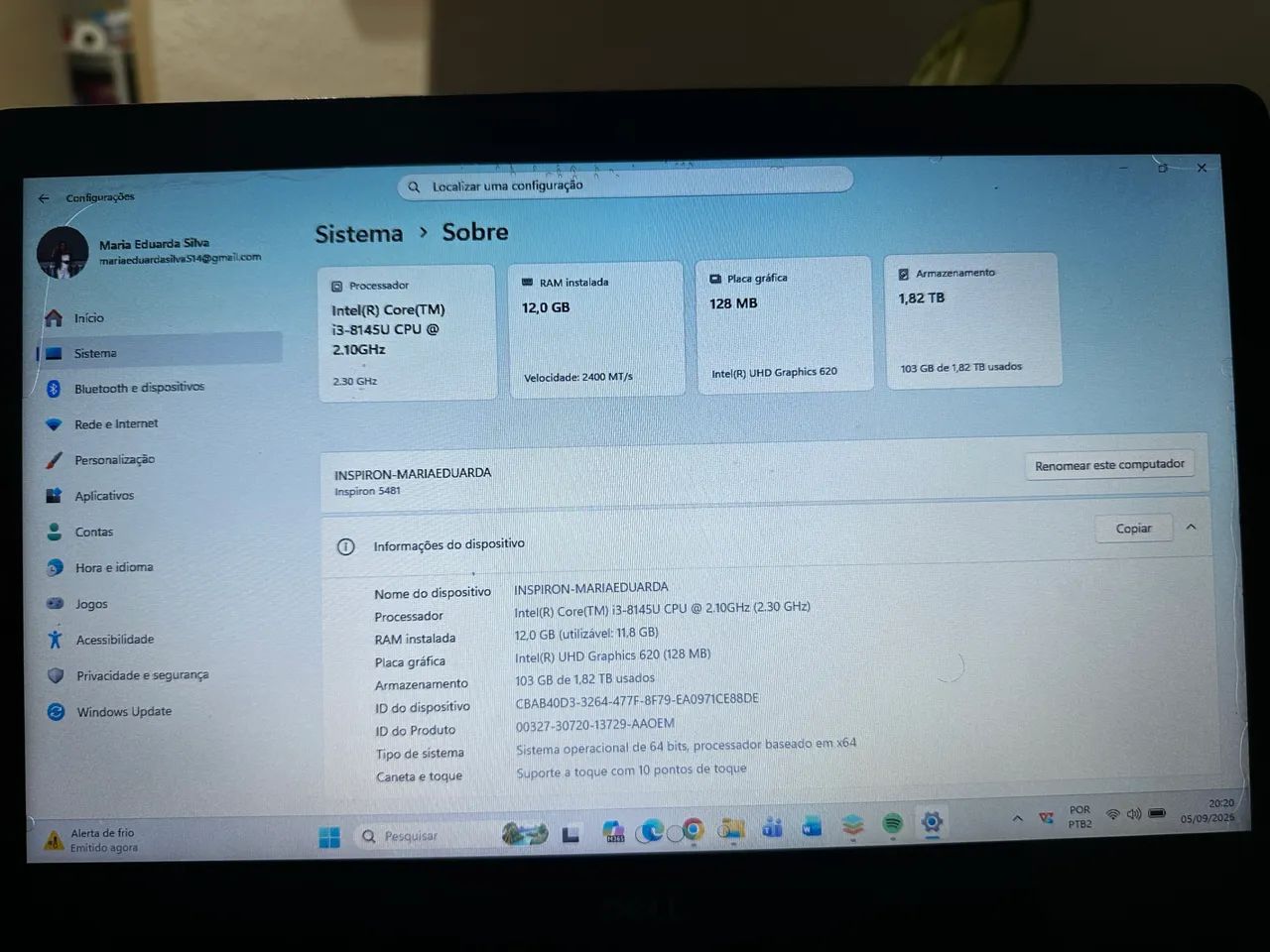 Notebook Dell 14 5481 ( 2 em 1)- VIRA TABLET  - Foto 3