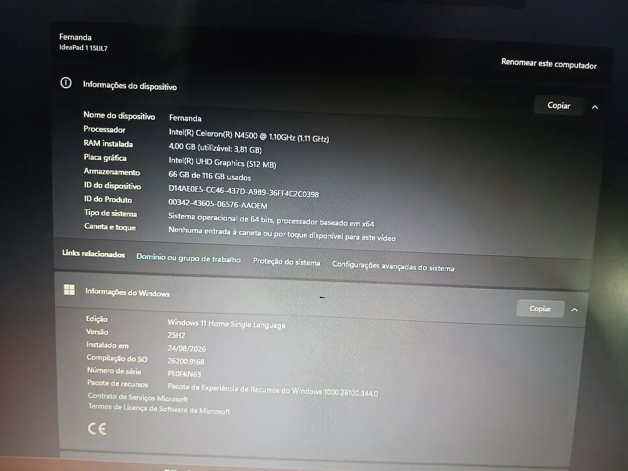 Vendo Notebook Levono - 1 mês de uso - Foto 4