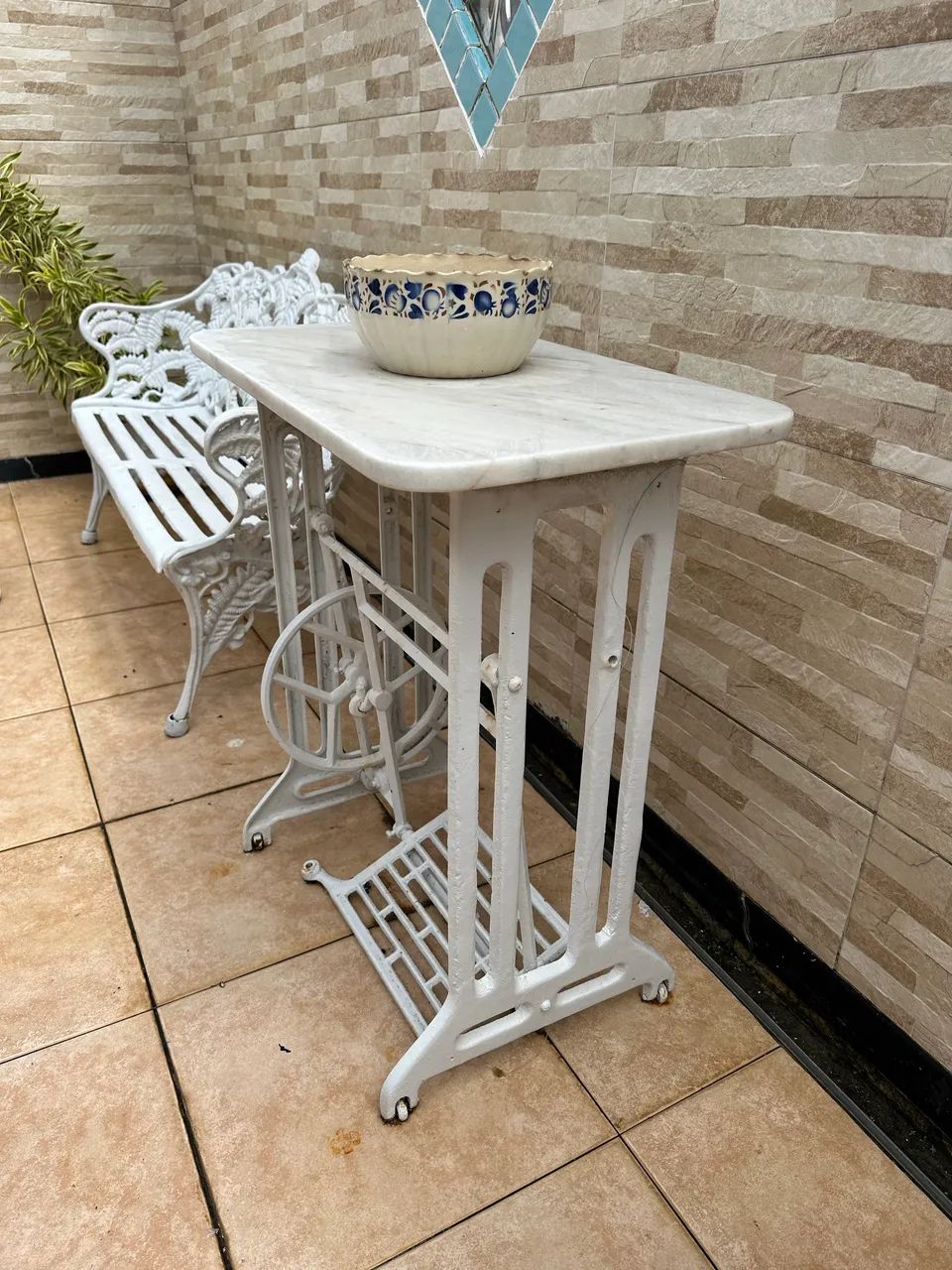 Aparador vintage com mármore  Carrara. - Foto 2