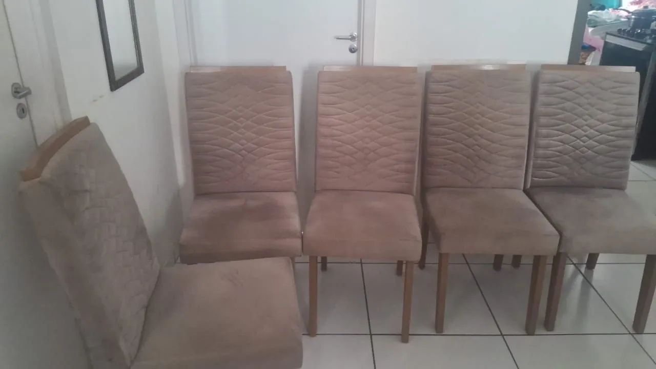Mesa seminova seis cadeiras - Foto 3