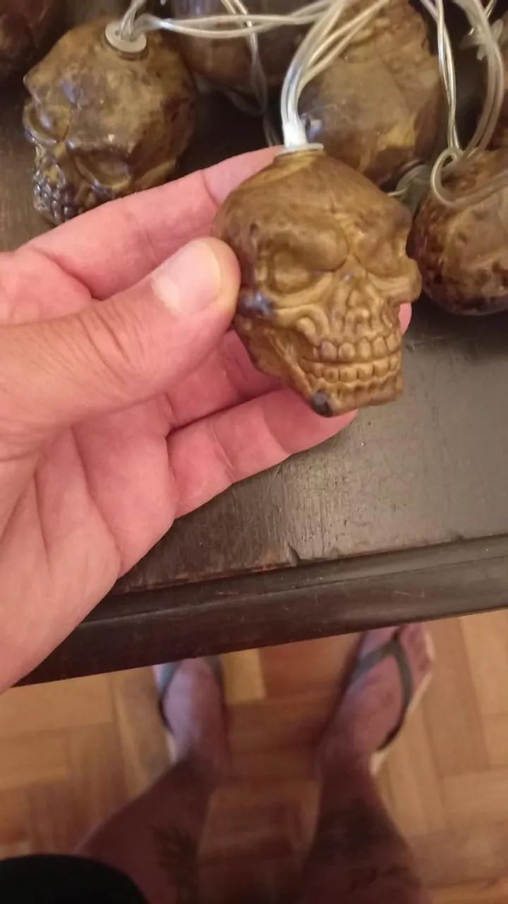 20 Skull Led luminária pilhas  - Foto 4