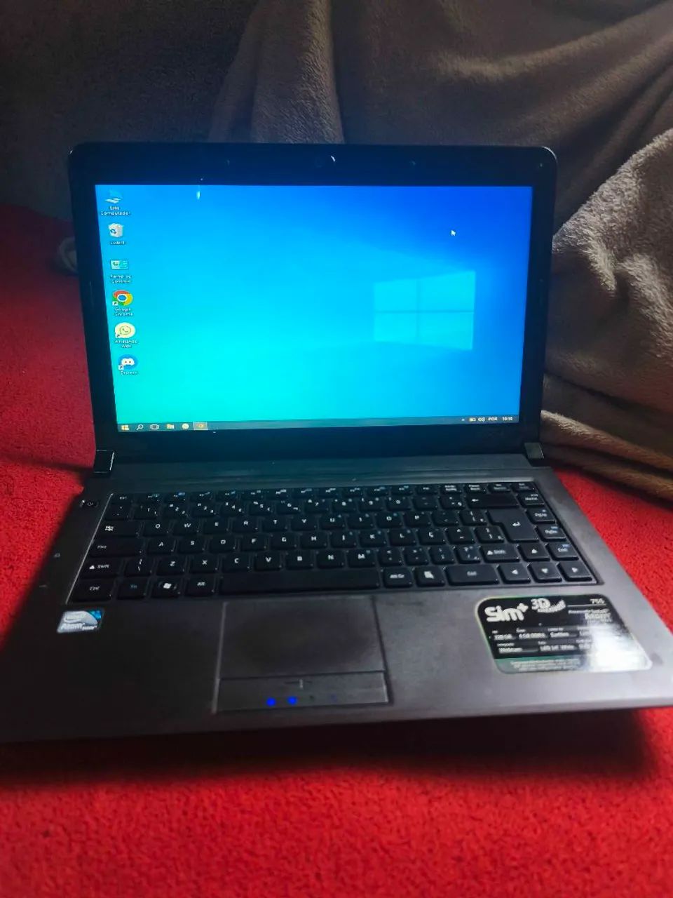 Notebook SIM+, bateria viciada