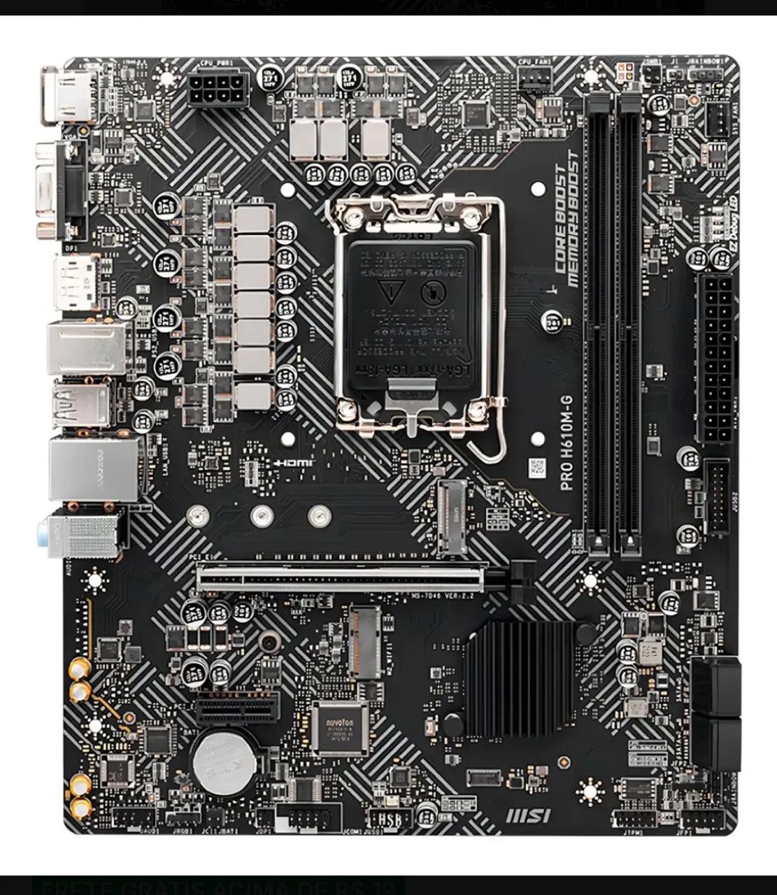 Placa Mãe Msi Pro H610m-g Socket 1700 Ddr5 - Foto 3