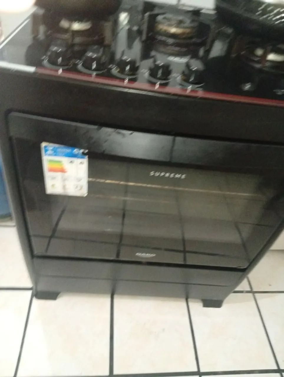 Fogão Dako de 5 bocas preto forno deslizante, - Foto 4