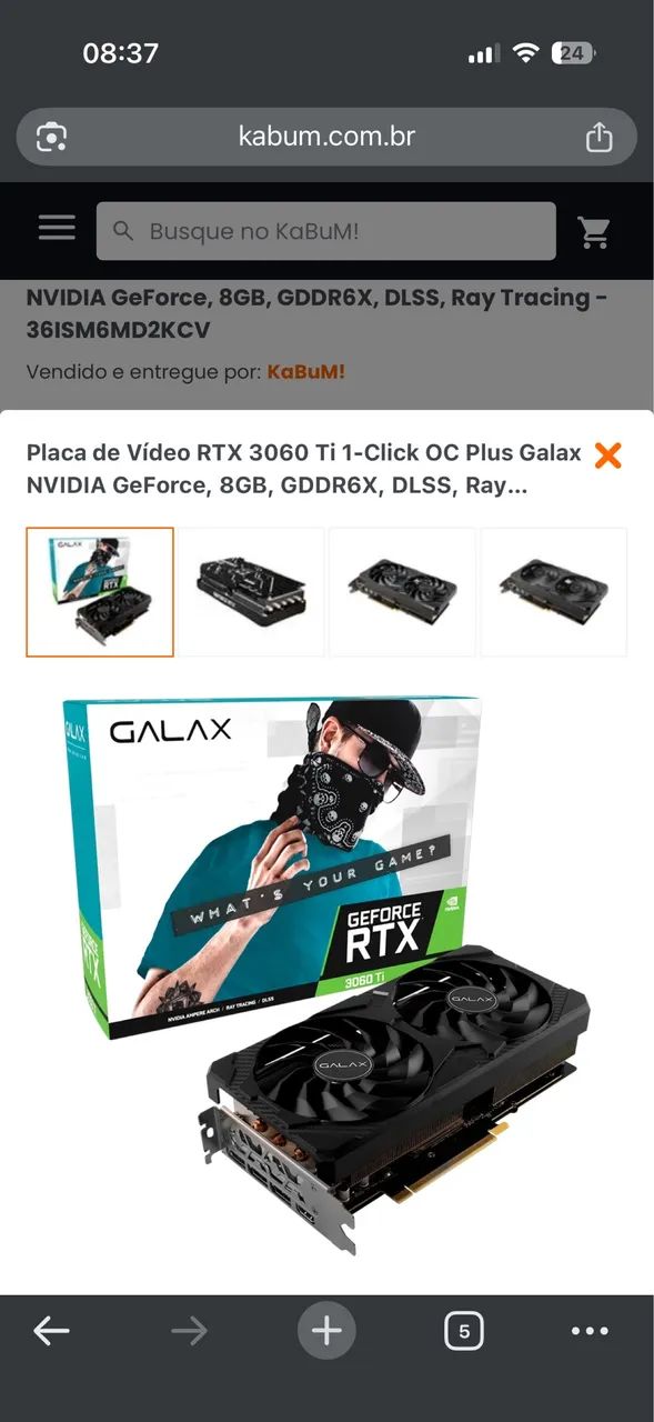 RTX 3060 TI 8gb GDDR6X - Foto 3