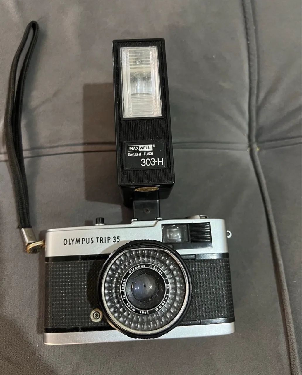 olympus trip 35 com flash - câmera 35mm analógica manual japonesa